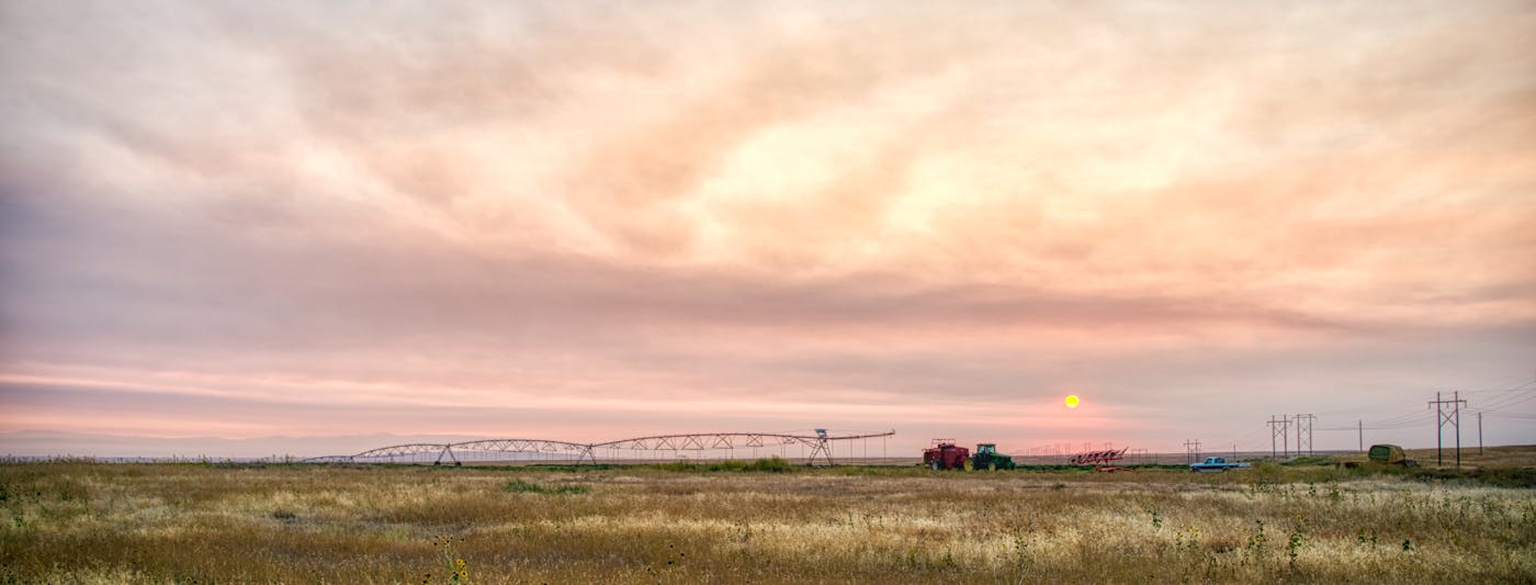 Star, Idaho — farmland at sunset